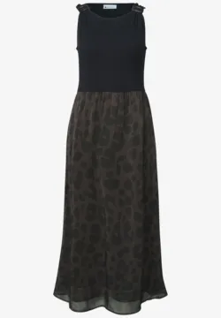 Robe Été Femme Midi Chic Élégante Débardeur Col V – Robe Plage Fluide Sans Manches Longueur Genou – Style Bohème Estival