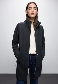 Blazer Femme Street One Structuré – Col à Revers, Manches Longues, En Viscose Stretch, Couleur Unie, Taille EU 38