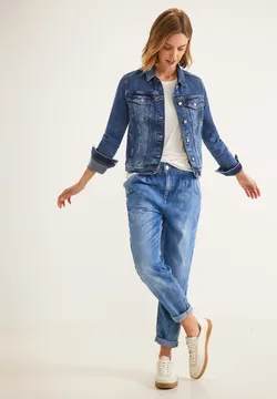 Veste En Jean Pour Femme - Coupe Ajustée, Style Western, Boutonnée - Parfaite Pour Un Look Décontracté
