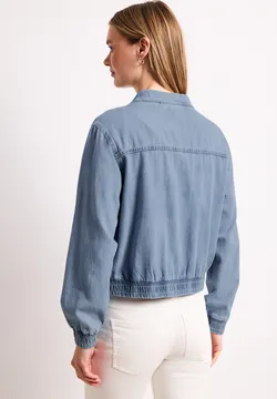 KIHFSODN Dames spijkerjas met lange mouwen, oversized denim jassen