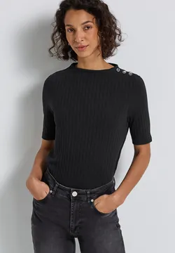Shirt met pofmouwen voor dames in Beige