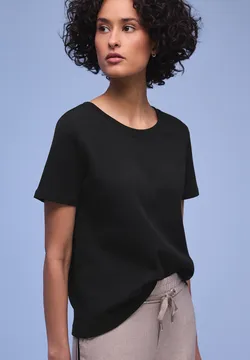 Street One Maglietta Donna Estiva Effetto Burnout: Morbida E Di Tendenza Per Un Look Leggero