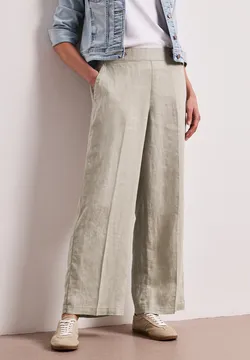 Pantalon Court Femme Club Monaco – Large, Noir, Lin/cupro – Taille 4 – Occasion