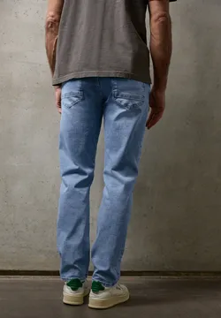 High Street Cross Patch Jeans Heren Trendy Merk Hiphop Knappe Rechte Losse Wijde Pijpen Lange Broek(Blue,S High Street Cross Patch Jeans Heren Trendy Merk Hiphop Knappe Rechte Losse Wijde Pijpen Lange Broek(Blue,S