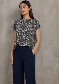 Street One Damen Leinenbluse Mit 3/4-Ärmeln – Lässig & Luftig Für Den Sommer