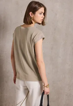 Street One Dames gebreide look T-shirt, off-white, 40 Street One Dames gebreide look T-shirt, off-white, 40