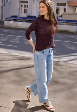 Dames Shirt Met Lange Mouwen,Dames T-Shirts Met Lange Mouwen Casual Effen Kleur Paars Ronde Hals Trui Tuniek Tops Herfst Losse Comfy Sweatshirt Basic T-Shirt Blouses Met Zak,Xl
