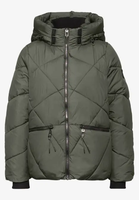 Kurze Steppjacke cypress green
