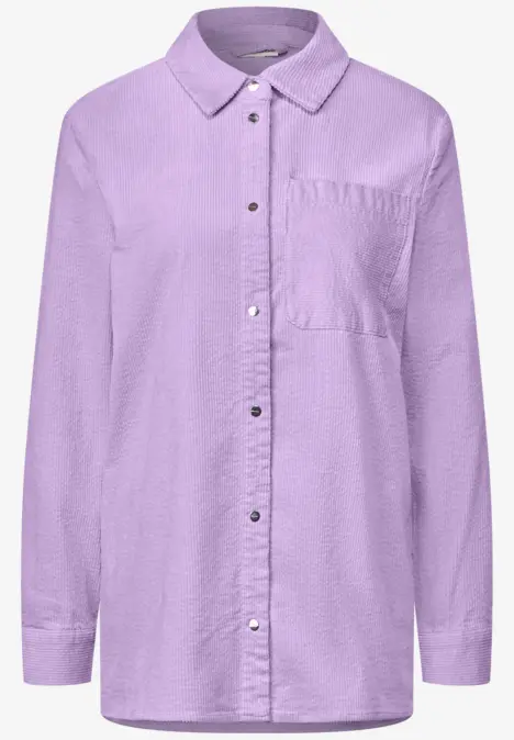 Surchemise en velours côtelé soft pure lilac