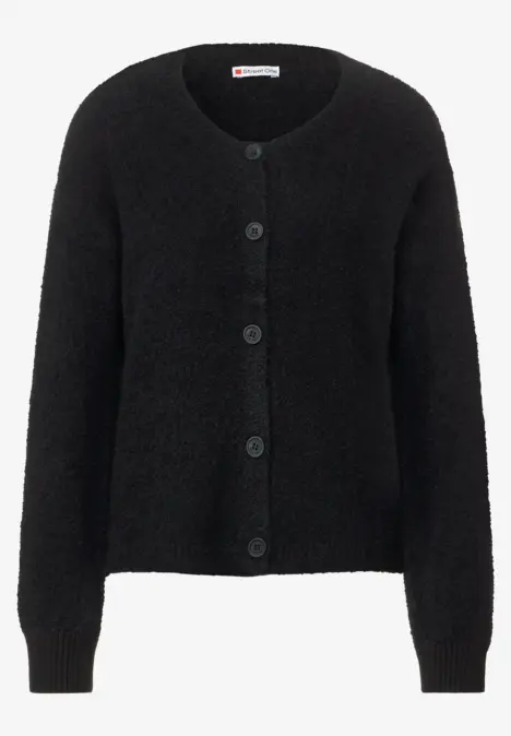 Bouclé Cardigan Black