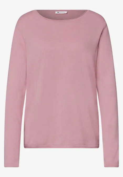 Pull rose à manches longues
