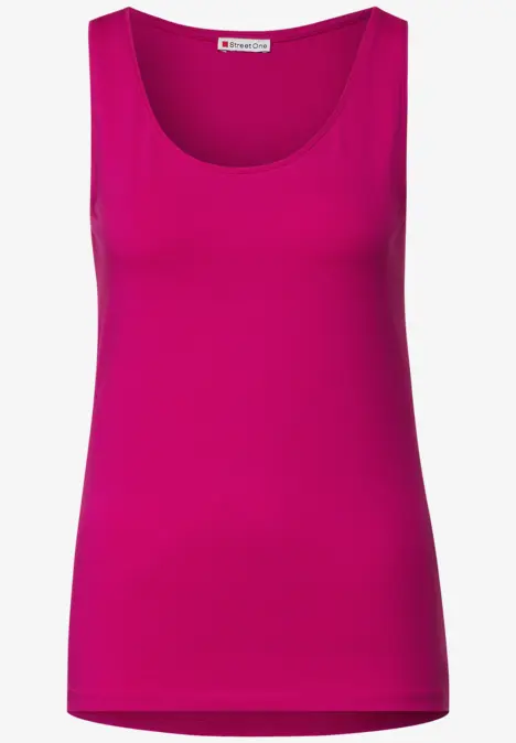 Basic Top in Unifarbe nu pink
