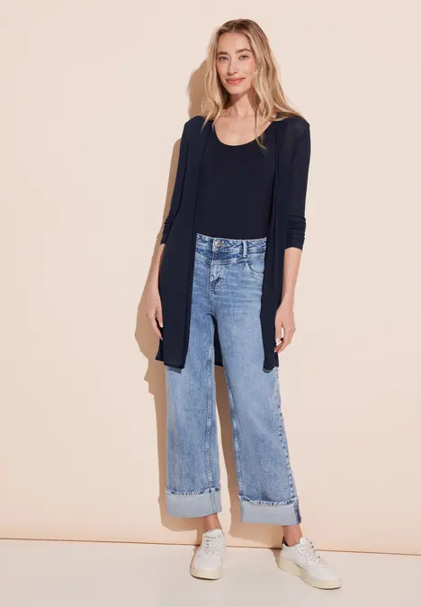 Langer leichter Cardigan deep blue