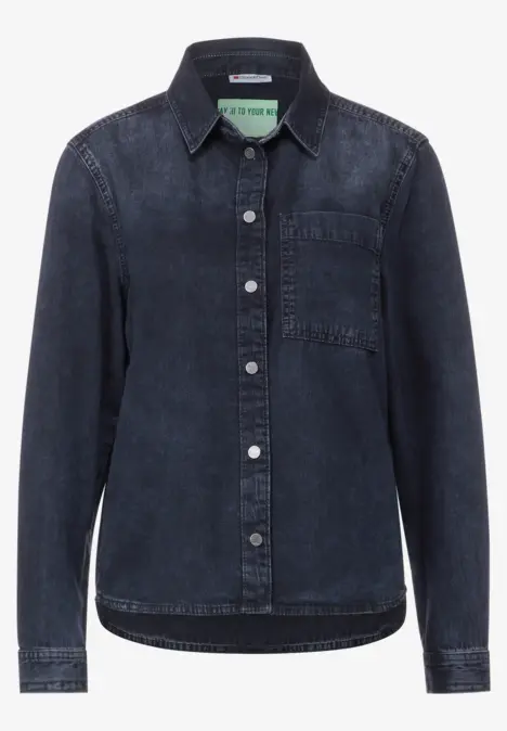 Blaue Jeansbluse blue soft wahsed