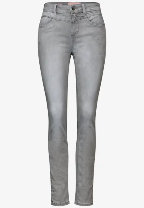 Jean slim gris light grey random wash