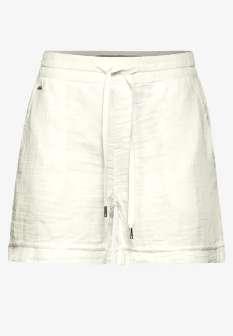 Short en mousseline off white