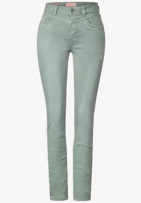Jean femme slim vert clair.