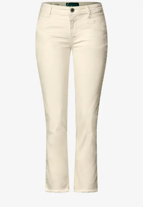 Jean coupe slim beige ecru washed