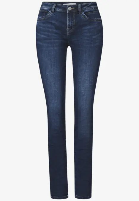 Jean slim femme bleu foncé coupe ajustée