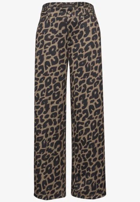 Wide Leg Leo Hose silk brown