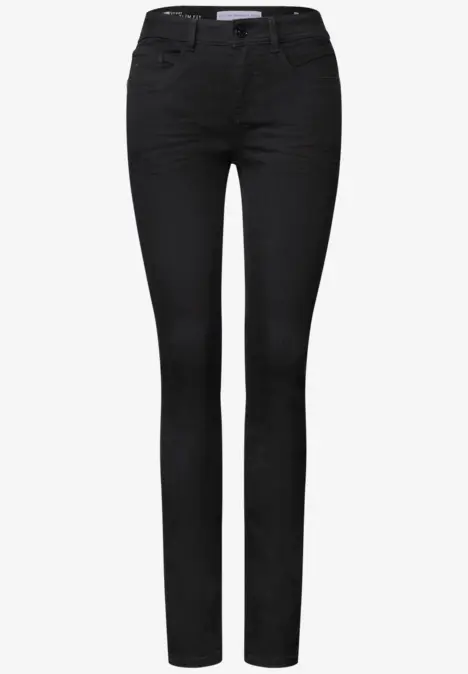 Schwarze Slim-Fit-Jeans mit Five-Pocket-Stil