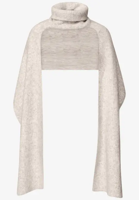 Langer Schal mit Turtle Neck soft sand melange