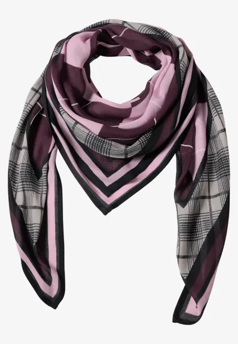 Tuch mit Argyle-Muster berry plum