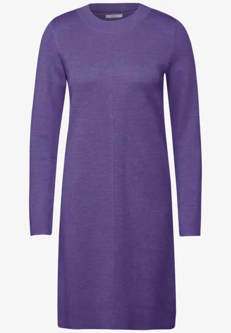 Robe en tricot longueur genou lilac melange