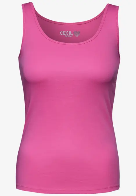 Top in Unifarbe bloomy pink