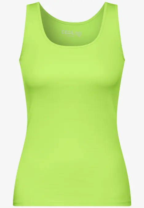 Top in Unifarbe soft lime
