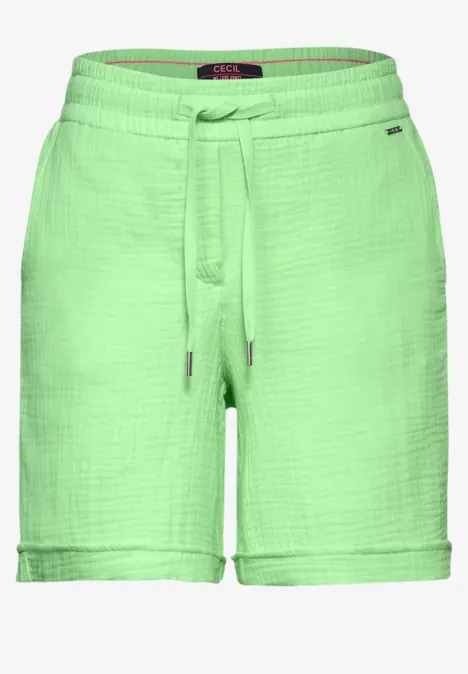 Musselin Shorts matcha lime
