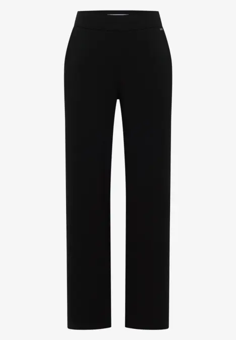 Pantalon noir droit à taille haute