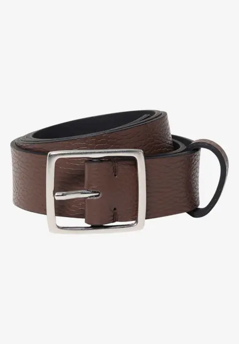 Ceinture basique à boucle carrée Cacao