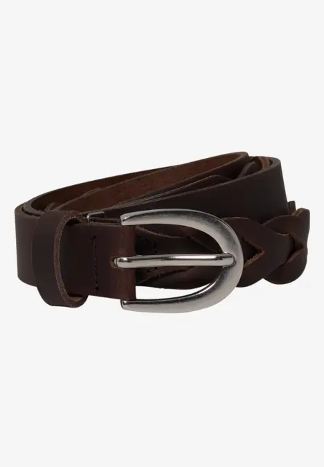 Ceinture à l'aspect tressé Cacao