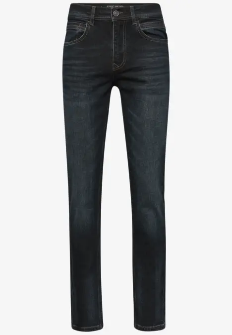 Slim Fit Jeans dark blue coated
