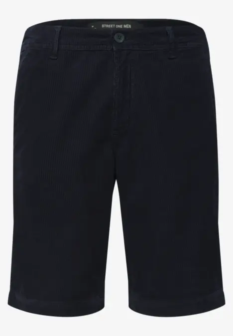 Schwarze Cord-Shorts für Herren in gerader Passform