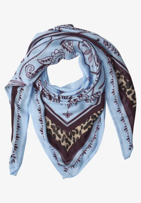 Tuch mit grafischem Muster northern blue