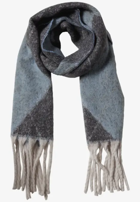 Langer Schal mit Argyle-Muster loom blue