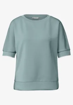 Street One Damen T-Shirt Mit Häkelstruktur – Sommerliches Top Mit Weicher Viskose – Lässig & Stylisch
