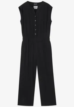 STREET ONE Damen Jumpsuit Sommer – Mit Print, Geradem Bein, Knopfleiste & Gummibund, Aus Weicher Viskose