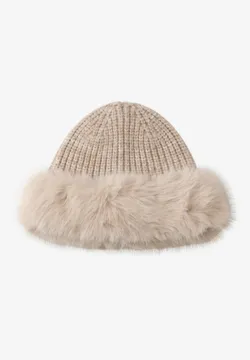 Strick Beanie Für Damen In Braun