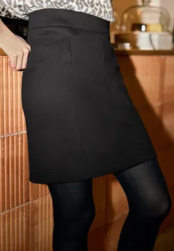 Jupe Crayon Wallis Taille 12 – Noire à Carreaux – Mélange Polyester – Femme