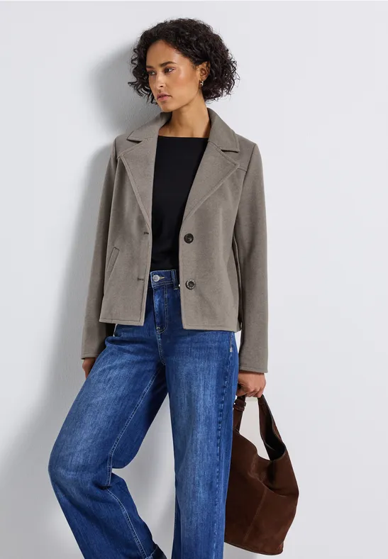 Thumbnail - Street One Frauen Kurze Cosy Reversjacke in Braun, Gr: 40