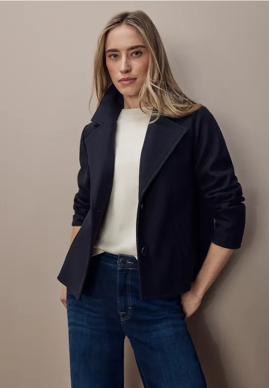 Thumbnail - Street One Frauen Kurze Cosy Reversjacke in Blau, Gr: 44