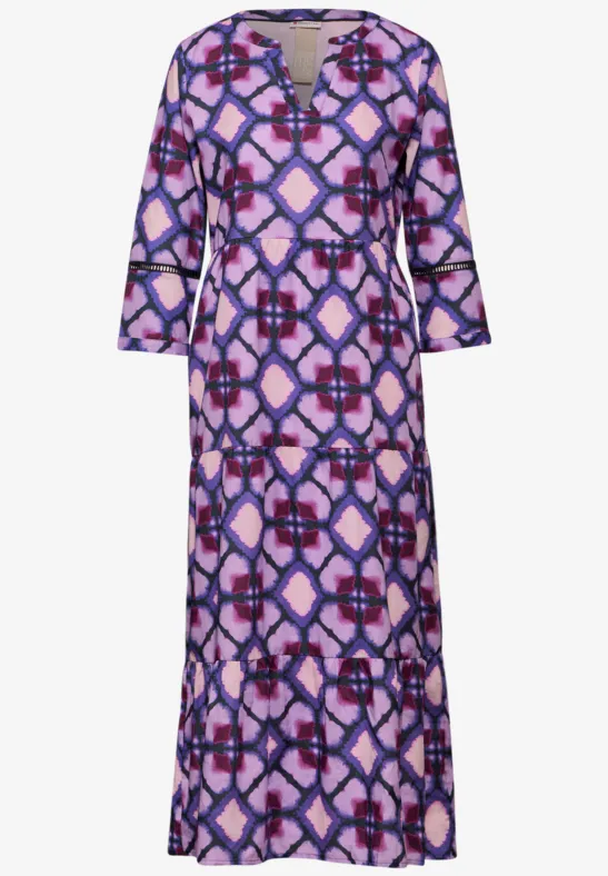 Street One Dames Tuniekjurk met print in Paars, in size: 36 afbeelding 3