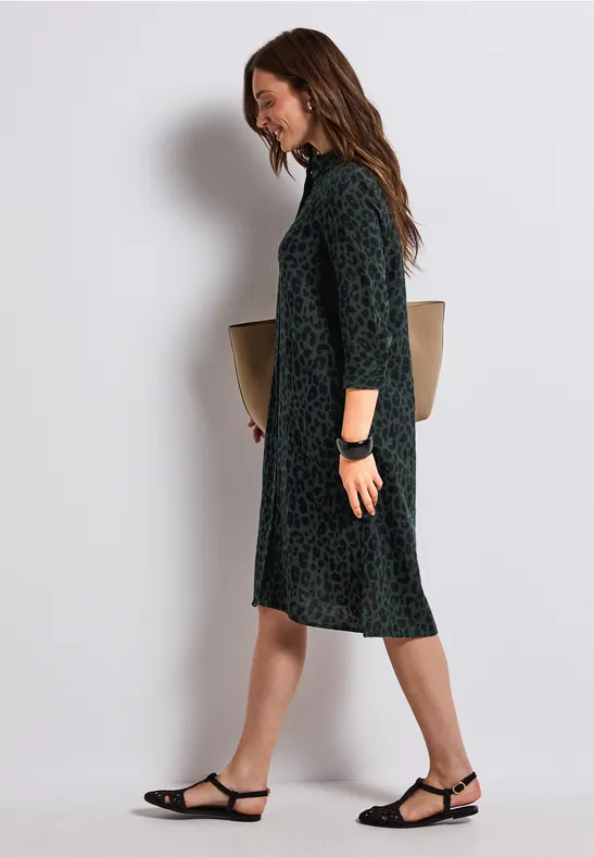 STREET ONE Midi-jurk met motief in mousseline-stijl