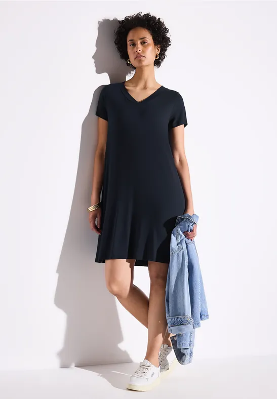 Thumbnail - Jersey-Kleid in Unifarbe