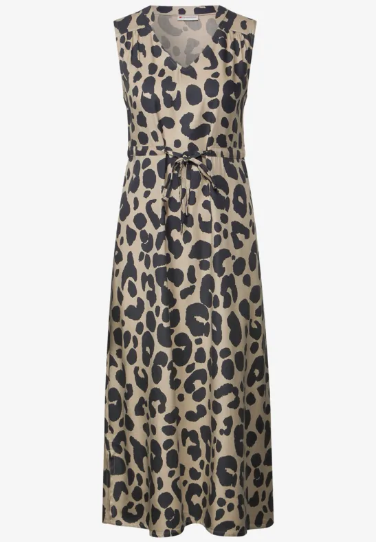 Street One Dames Gedessineerde midi-jurk in Beige, in size: 46 afbeelding 3