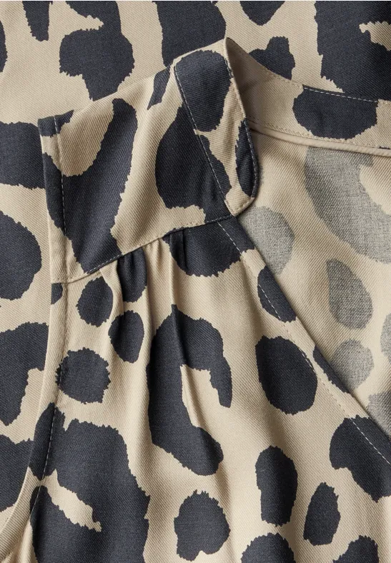 Street One Dames Gedessineerde midi-jurk in Beige, in size: 46 afbeelding 4