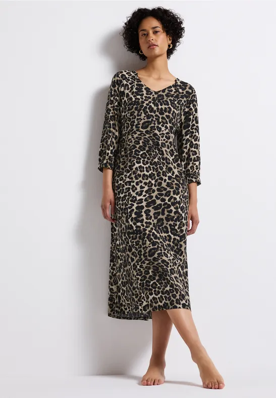Thumbnail - Gemustertes Midi-Kleid